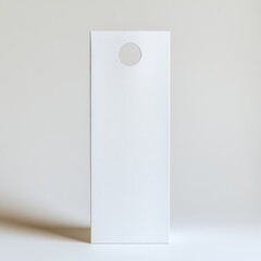 Poster - Blank White Door Hanger Mockup: Minimalist Design for Hotel Room, Office or Home Usage with Shadows