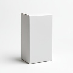 Poster - Minimalist White Product Packaging Mockup: Clean, Unbranded Cardboard Box on a Simple White Background 
