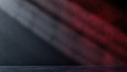 Poster - Moody abstract wall with shadow play in red and gray tones