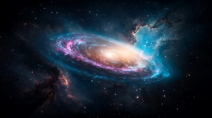 Aufkleber - Spiral galaxy in deep space