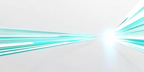 Poster - Abstract Geometric Light: A mesmerizing abstract composition featuring converging lines of light that lead to a bright central point.