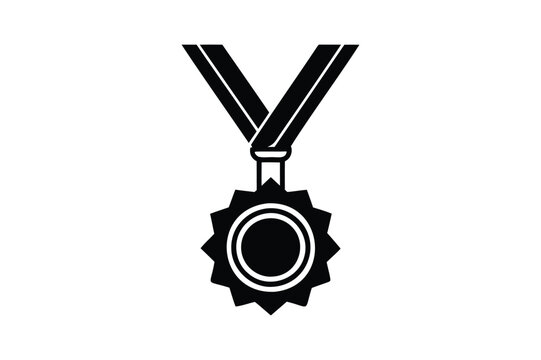 Medal icon on white background
