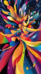 Poster - A Vibrant Abstract Composition With Many Colorful Elements