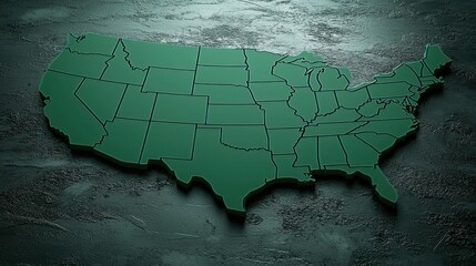 Poster - Fluid gradient motion map of the united states displaying a dynamic and colorful representation of the nation