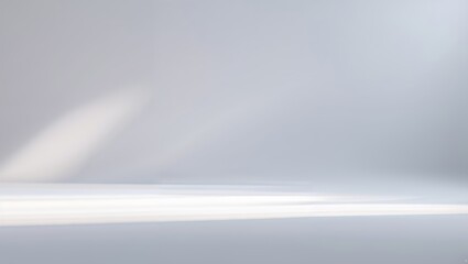 Poster - soft white light illuminating a minimalist space with gentle reflections at dawn