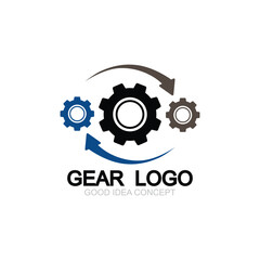 Fototapete - gear logo design vector template
