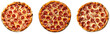 © Anisa - A delicious pepperoni pizza with melted cheese and crispy crust, presented on a transparant background.
