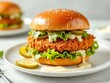 © GreenLand - Crunchy Fried Chicken Burger with Garlic Aioli