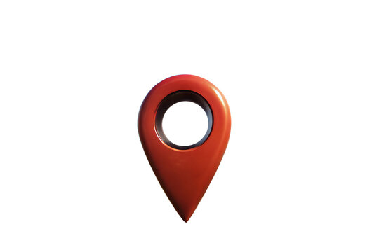  location pin isolated on transparent white background PNG. GENERATIVE AI