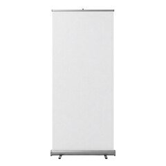 Blank retractable banner isolated on transparent background 