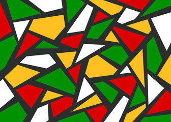 Aufkleber - Abstract background with colorful geometric pattern and with Rastafari color theme