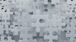 © RocknRoller Studios - Complex Web of White Jigsaw Pieces in Monochrome Disarray