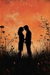 © ye - loving couple silhouette