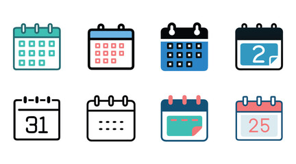 High-Quality Calendar Icon Designs for Various Applications