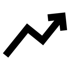 Wall Mural - black arrow up
