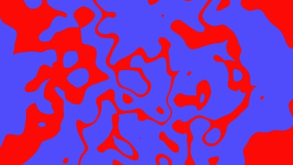 Poster - Abstract swirling shapes in red and blue creating dynamic visual effect.