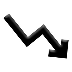 Wall Mural - black zigzag arrow down