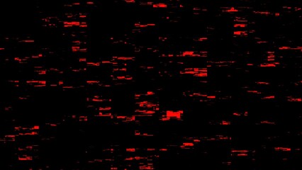 Poster - Abstract digital background with red lines and chaotic shapes.