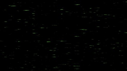 Poster - Digital noise background with green streaks creating motion.