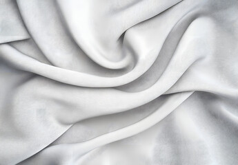 Poster - White gray satin texture that is white silver fabric silk background with beautiful soft blur pattern natural.