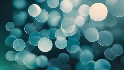 Poster - Bright, soft bokeh lights create a whimsical atmosphere in an abstract background scene captured during twilight hours