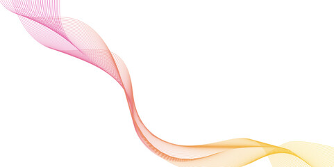 Wall Mural - abstract orange wave line background, white background and orange wave flow, pink and orange wave wi
