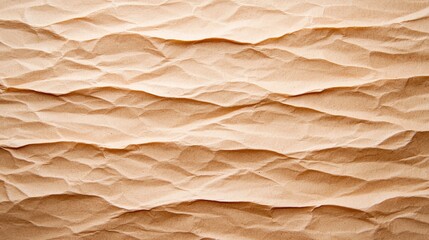 Aufkleber - A textured, wrinkled paper surface in warm beige tones, showcasing intricate folds and creases, Eco-Friendly Packaging  cup.