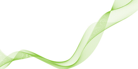 Canvas Print - abstract background with a wave line surface made of gray dots on white, he green lines are very thi