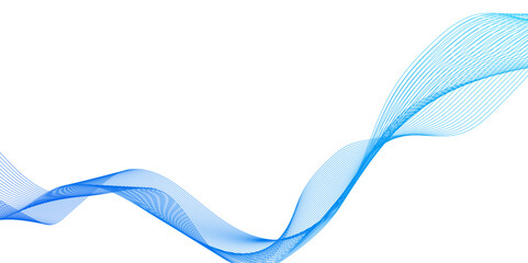 Wall Mural - abstract flowing waves line in blue abstract modern background with blue wavy line particles, minima