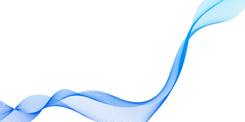 Wall Mural - abstract flowing waves line in blue abstract modern background with blue wavy line particles, minima