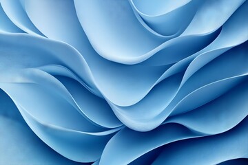 Poster - Wavy texture of soft blue fabric creating an abstract background design for artistic applications