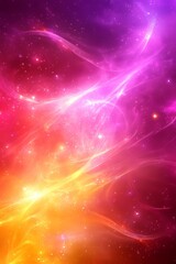 Fototapete - Abstract Swirling Light Trails and Data Particles, Vibrant Colors, Dynamic Energy, Cosmic Background