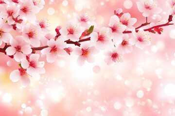 Poster - Cherry blossoms bloom vibrantly in spring, creating a serene and colorful atmosphere