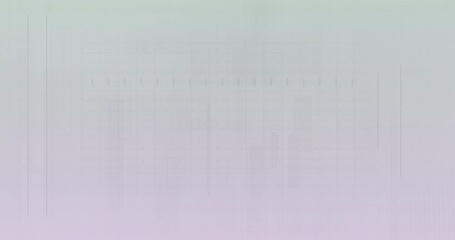 Poster - Animation of grid and bar chart suggesting data analysis on gradient background