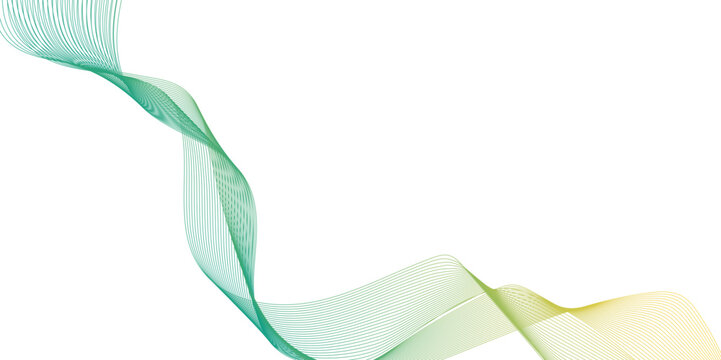 abstract soothing flow wave line, abstract background with lines, smooth transparent lines in the form of a wave yellow green design, modern technology concept futuristic background.