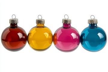 Poster - Colorful glass ornaments add festive charm during the holiday season