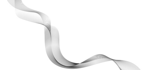 Poster - abstract light gray lines curve smooth modern tech texture , curved wavy coloueful lines tech futuristic motion background,   modern dynamic curved wave line, Luxury abstract geometric line background