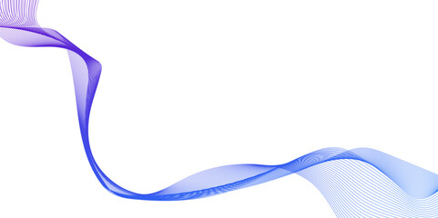 Wall Mural - abstract vector blue wave lines on white background, technology abstract lines on white background, 