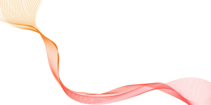 abstract background with dynamic orange waves lines, movement of orange smoke abstract orange smoke abstract on white background, gracefully flowing in a wave line pattern.