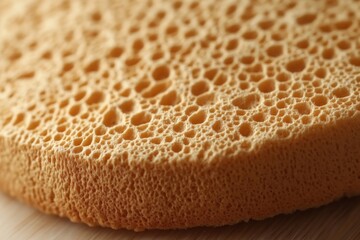 Poster - Close-up view of a textured sponge showcasing its porous surface and natural patterns in a well-lit environment
