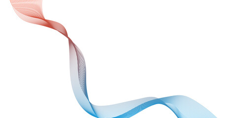 Canvas Print - Abstract wave element for background design, abstract blue wave lines on white background, technology flow tech transparent line stripe energy connection web music and sound.