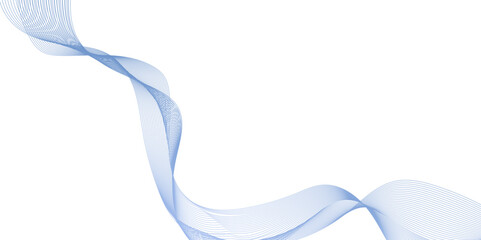 Poster - Abstract vector background with blue wavy lines, modern and curved seamless wavy flowing wave lines and glowing moving lines,  technology flow tech transparent line stripe energy connection wave line.