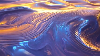 Poster - A long, curvy wave of purple and yellow water. The wave is so long that it extends from the left side of the image to the right, and its crest is quite high. The water appears to be shimmering