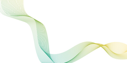Poster - Abstract background with green or yellow wavy lines, flowing lines with gradient texture,  abstract background of soft Waves in light green yellow Colors, green wave line.