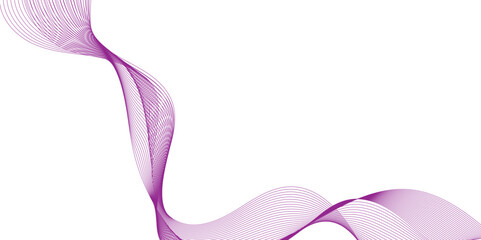 Poster - Purple wave line ribbon isolated, wave lines image for decoration design, elegant flowing purple silk fabric with, abstract purple soft light and airy texture creating a graceful abstract wave design.