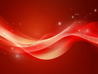 Poster - Elegant Red Gradient with Light Streaks and Subtle Sparkle Background