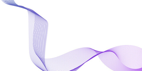 Wall Mural - abstract vector blue wave lines on white background, futuristic technology and sound wave pattern, c