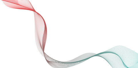 Wall Mural - abstract multicolor gradient wave lines vector, illustration of abstract red gradient white backgrou