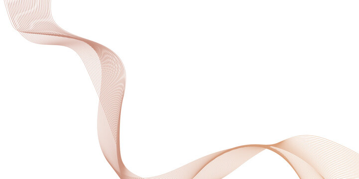 abstract golden wavy line background, the design element is a colored wave. template for advertising, pointillism line texture on glossy white space,.