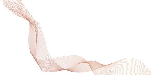 Poster - abstract golden wavy line background, the design element is a colored wave. template for advertising, pointillism line texture on glossy white space,.